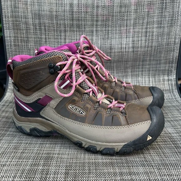 Keen Women's Targhee 3 Leather Waterproof Mid Height Hiking Boots Size 9 - Picture 4 of 7
